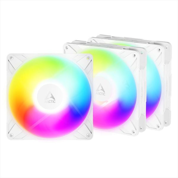 COOLERS CASE FAN 140mm ARCTIC P14 PRO REVERSE PWM A-RGB 400-2650 RPM 4-pin, WHITE, 3-pack ACFAN00328A
