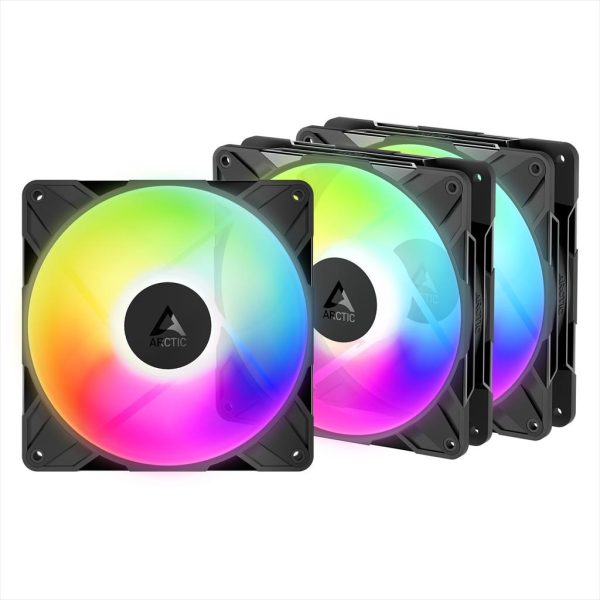 COOLERS CASE FAN 140mm ARCTIC P14 PRO REVERSE PWM A-RGB 400-2650 RPM 4-pin, BLACK, 3-pack ACFAN00327A