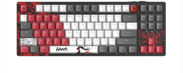 KEYBOARD MECHANICAL A4TECH Bloody Naraka WS87 TKL, Hot-swappable, BLMS RED PLUS Switch, Wireless, RGB Backlit, Red