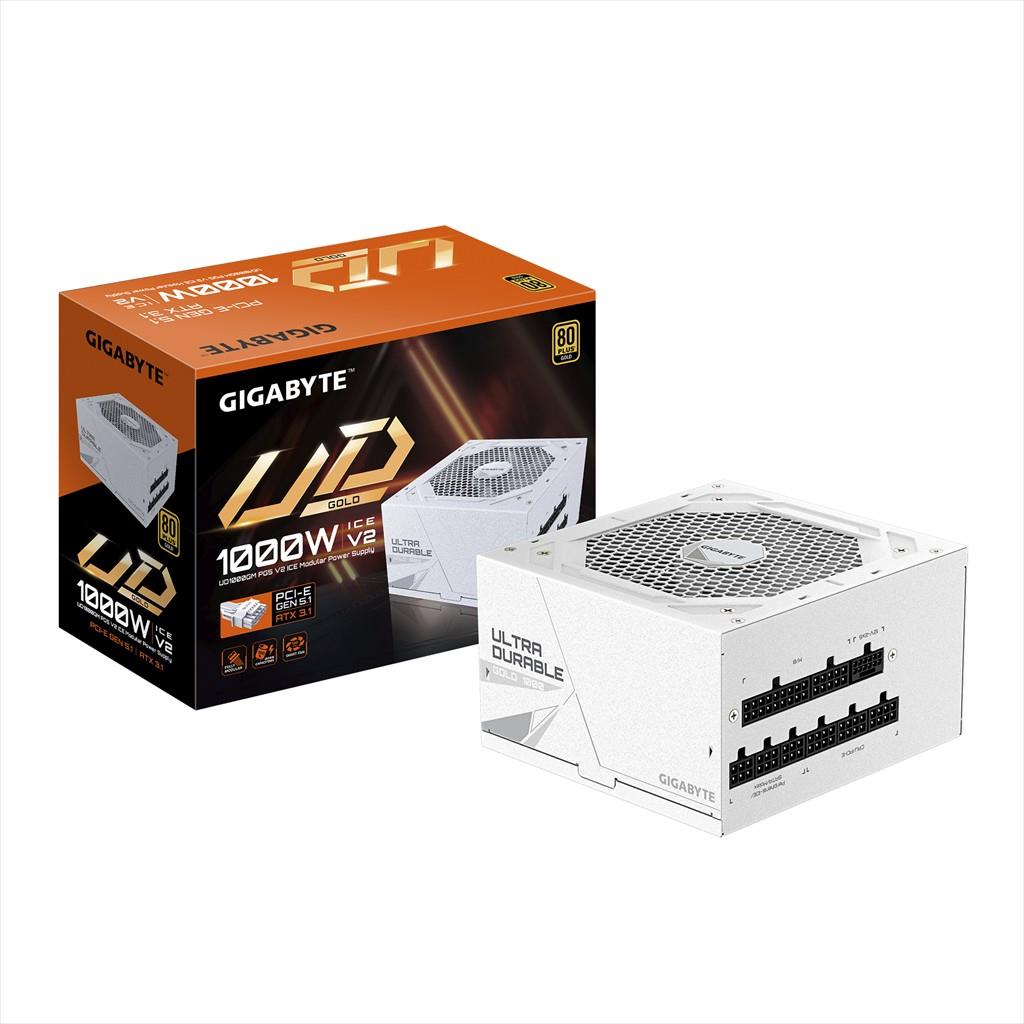 PSU 1000W GIGABYTE UD1000GM PG5 V2 ICE w/PCIe 5.1, 80 Plus GOLD FULL MODULAR, WHITE, GP-UD1000GM PG5 V2 ICE - Image 2
