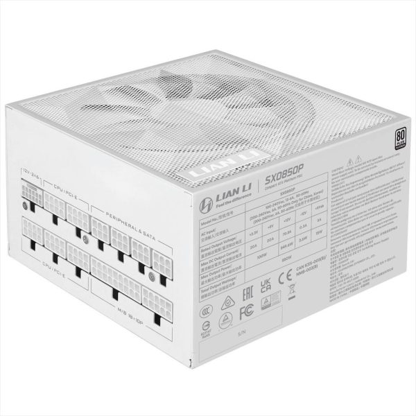 PSU 850W LIAN LI SFX SX850P  80+ PLATINUM, FULL MODULAR, WHITE, SX0850P