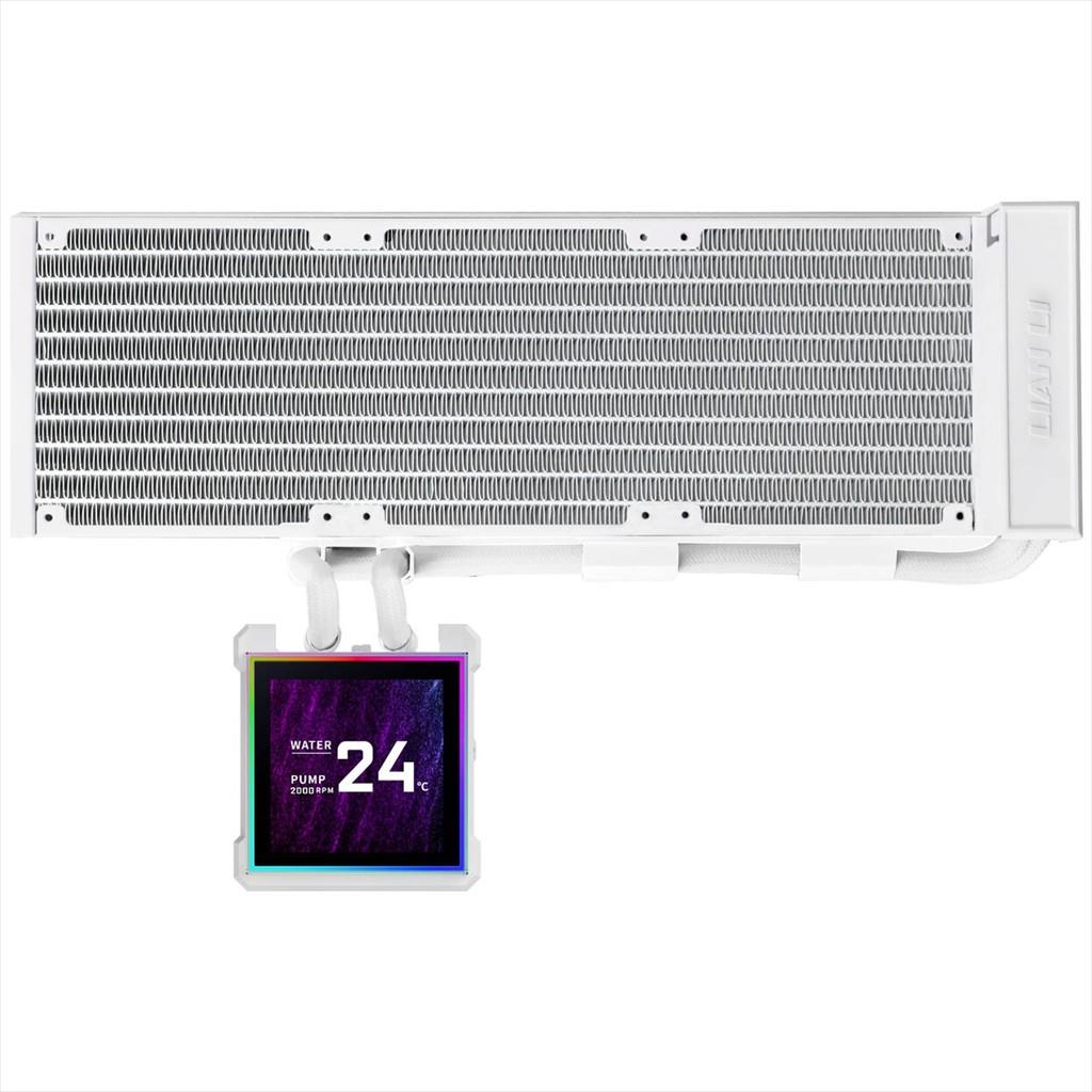 COOLERS CPU AIO LIAN LI HydroShift II LCD-S 360N FANLESS, LCD Display 3.4" IPS, WHITE, GHS2LCDS36NW - Image 3