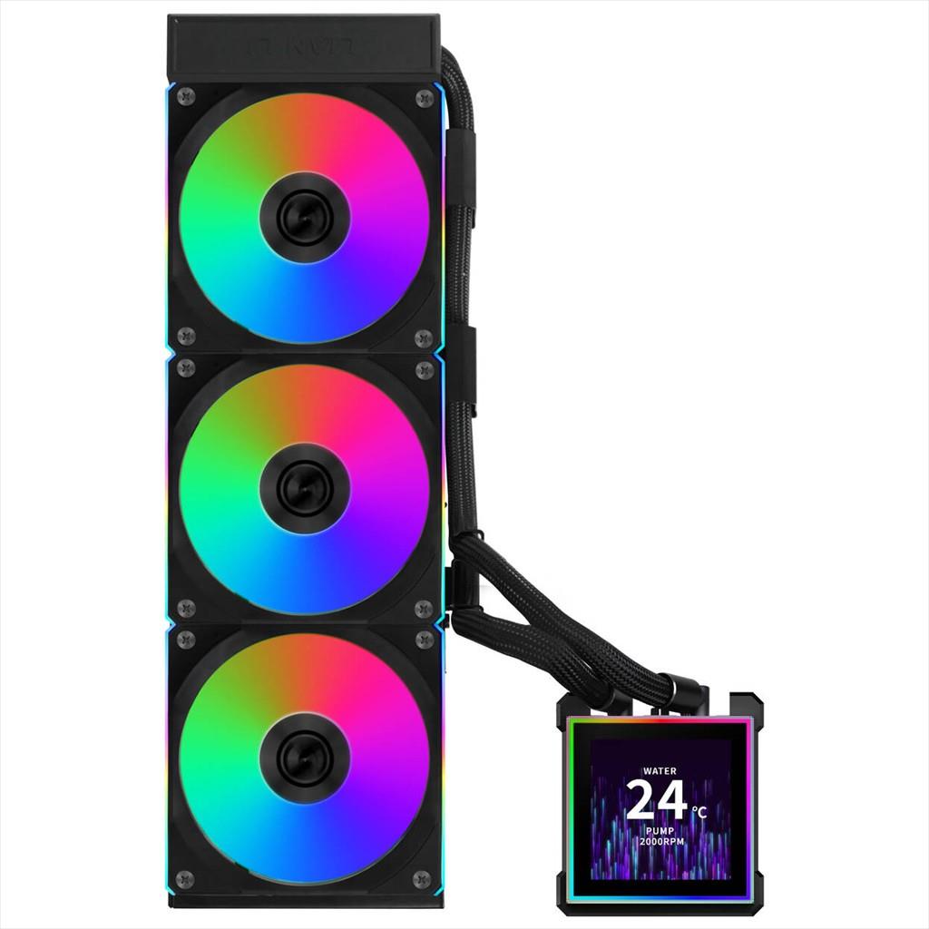 COOLERS CPU AIO LIAN LI HydroShift II LCD-S 360CL, 3x120mm FAN RGB, LCD Display 3.4" IPS, BLACK, GHS2LCDS36CB