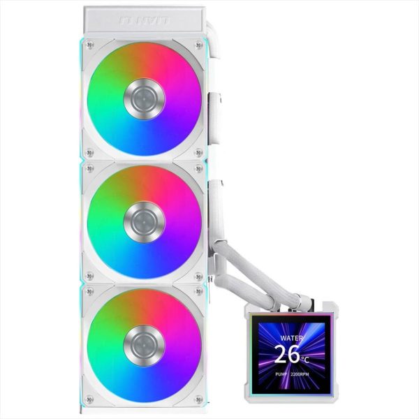 COOLERS CPU AIO LIAN LI HydroShift II LCD-S 360CL, 3x120mm FAN RGB, LCD Display 3.4" IPS, WHITE, GHS2LCDS36CW