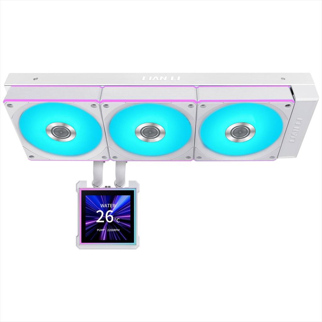 COOLERS CPU AIO LIAN LI HydroShift II LCD-S 360CL, 3x120mm FAN RGB, LCD Display 3.4" IPS, WHITE, GHS2LCDS36CW - Image 5