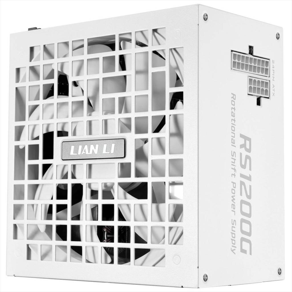 PSU 1200W LIAN LI GOLD RS1200G 80+ GOLD ATX 3.1, 90 deg. AC INLET, w/HUB, FULL MODULAR WHITE, RS1200G.WH00