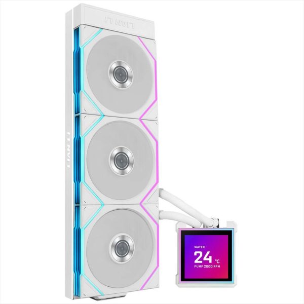 COOLERS CPU AIO LIAN LI HydroShift II LCD-S 360TL, 3x120mm FAN RGB, LCD Display 3.4" IPS, WHITE, GHS2LCDS36TW