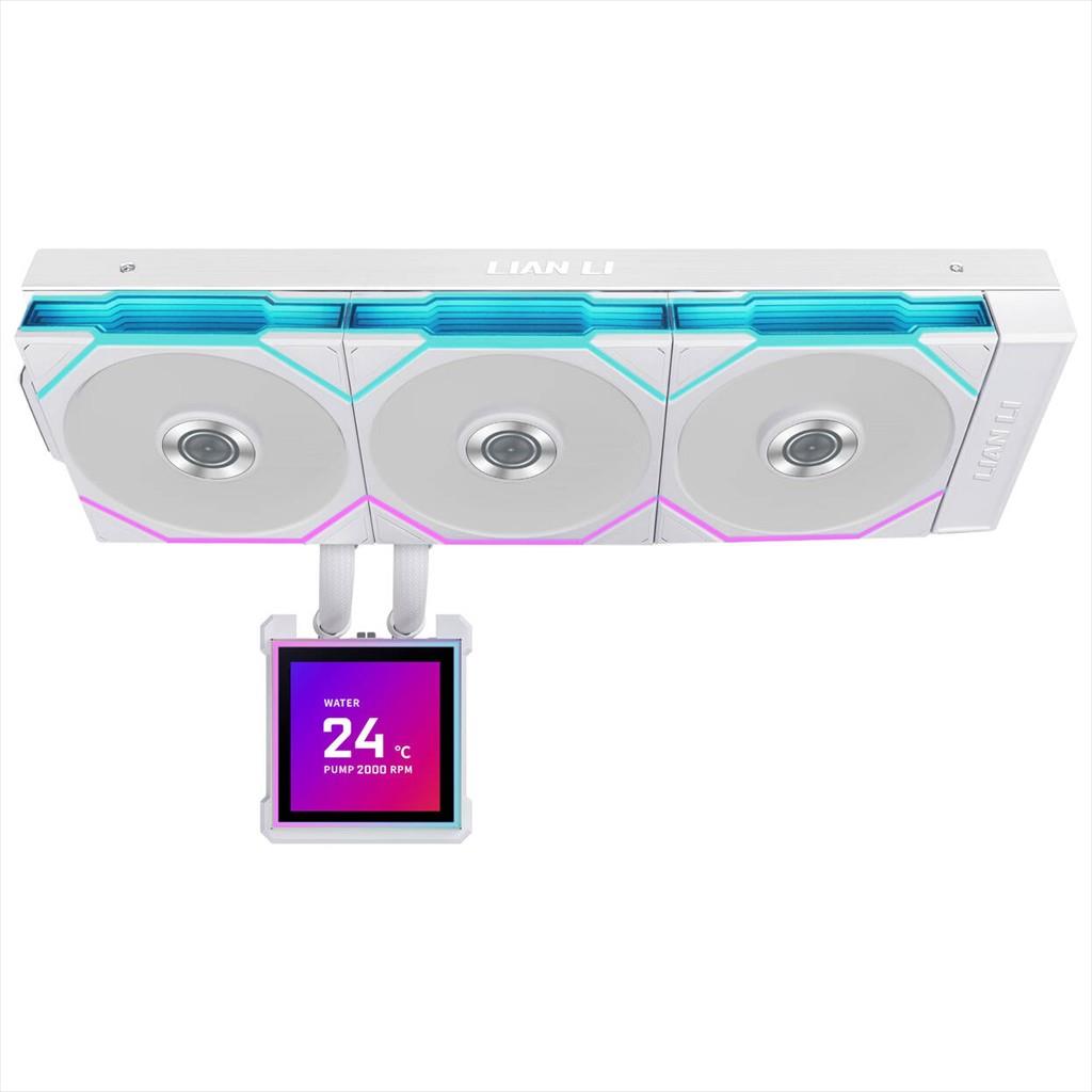 COOLERS CPU AIO LIAN LI HydroShift II LCD-S 360TL, 3x120mm FAN RGB, LCD Display 3.4" IPS, WHITE, GHS2LCDS36TW - Image 3