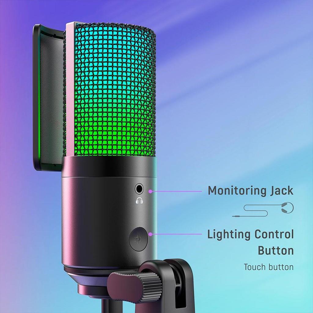 MICROPHONE FIFINE K669 PRO2 RGB, w/STAND, USB Type-C, 2.0m cable, Black, K669pro2 - Image 2