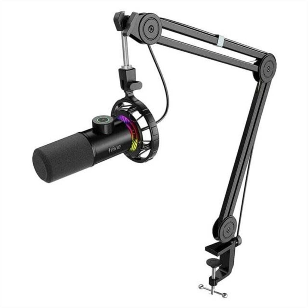 MICROPHONE FIFINE T658 Dynamic RGB, w/ARM, USB Type-C, 2.0m cable, Black, T658