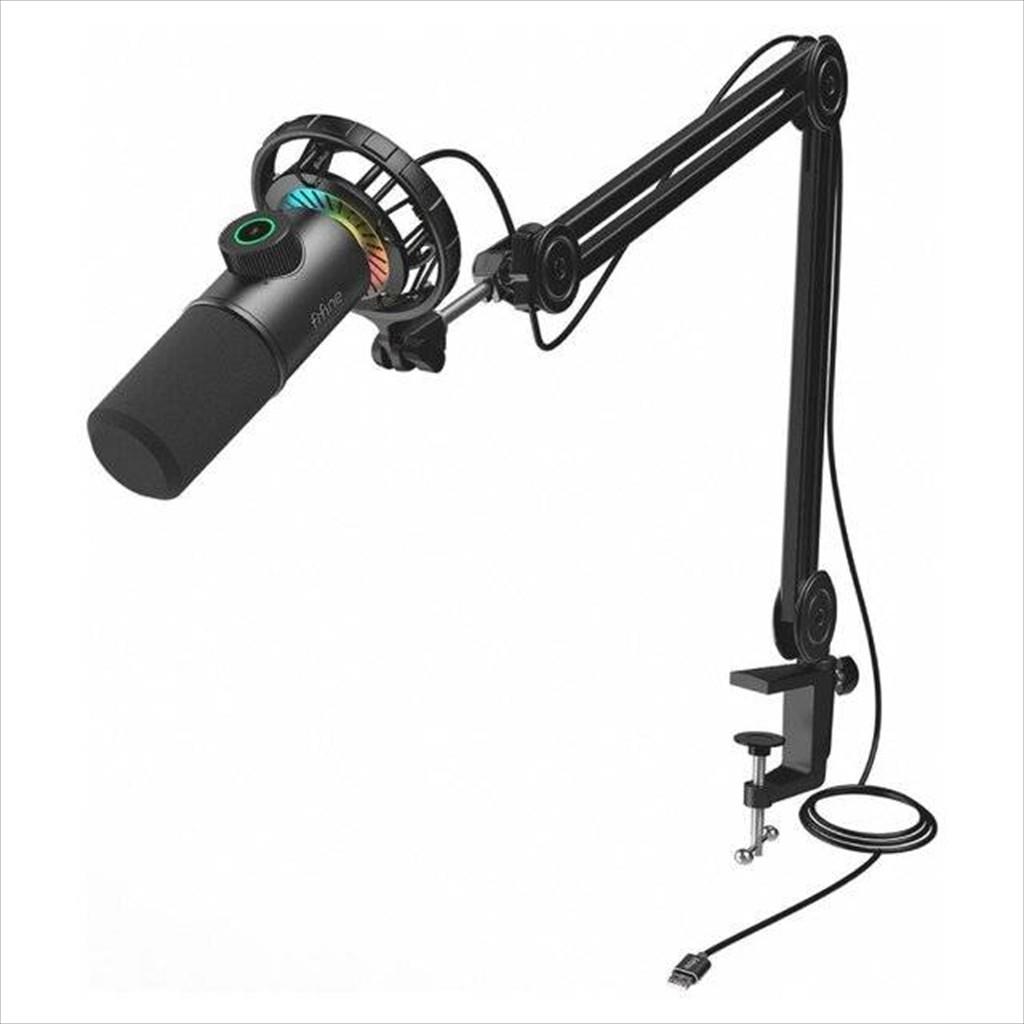 MICROPHONE FIFINE T658 Dynamic RGB, w/ARM, USB Type-C, 2.0m cable, Black, T658 - Image 3