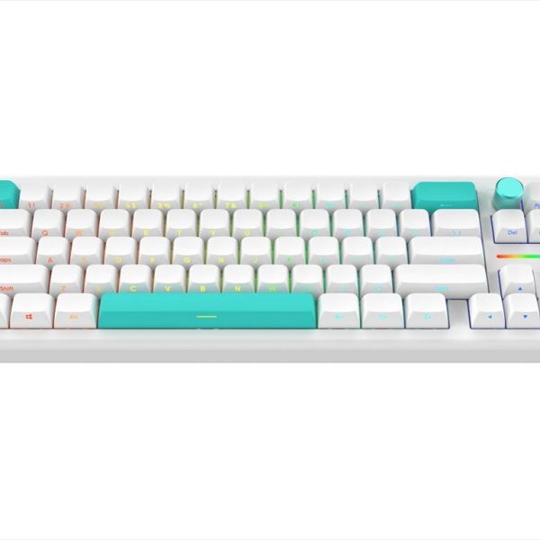 KEYBOARD MECHANICAL NUBI NK68 PRO, 65%, RGB, G3MS Aquamarine, 2.4Ghz/USB-C, White, NK68-PRO-WL-WH-ANSI