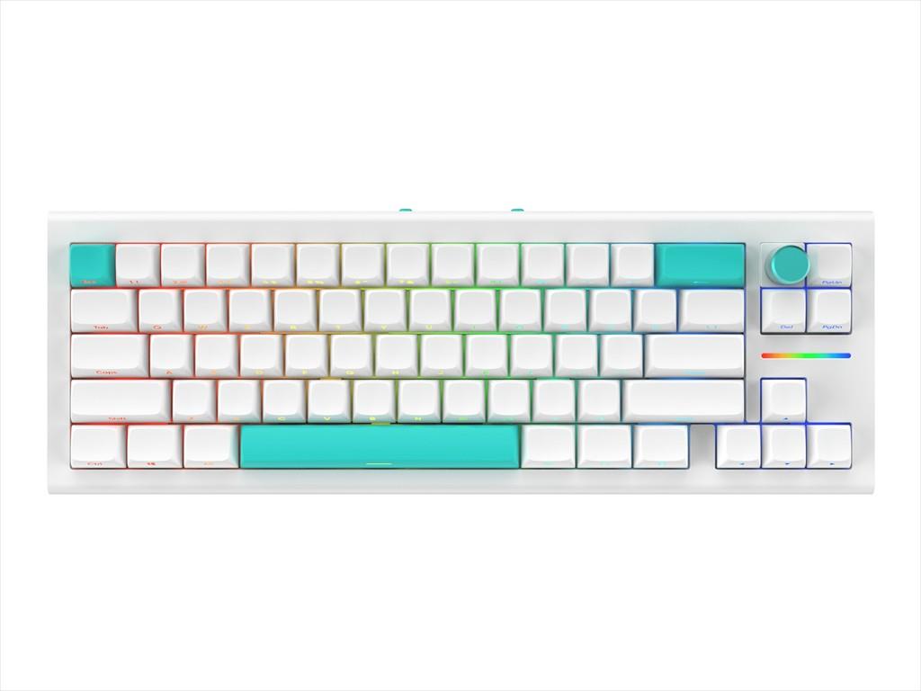 KEYBOARD MECHANICAL NUBI NK68 PRO, 65%, RGB, G3MS Aquamarine, 2.4Ghz/USB-C, White, NK68-PRO-WL-WH-ANSI - Image 2