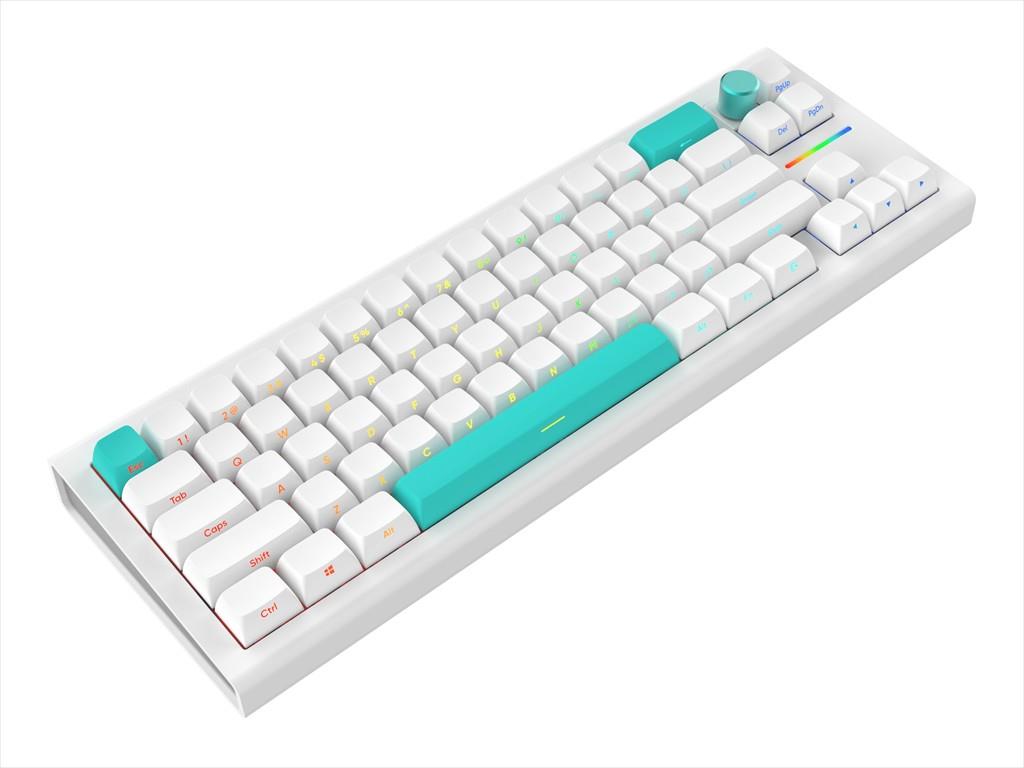 KEYBOARD MECHANICAL NUBI NK68 PRO, 65%, RGB, G3MS Aquamarine, 2.4Ghz/USB-C, White, NK68-PRO-WL-WH-ANSI - Image 3