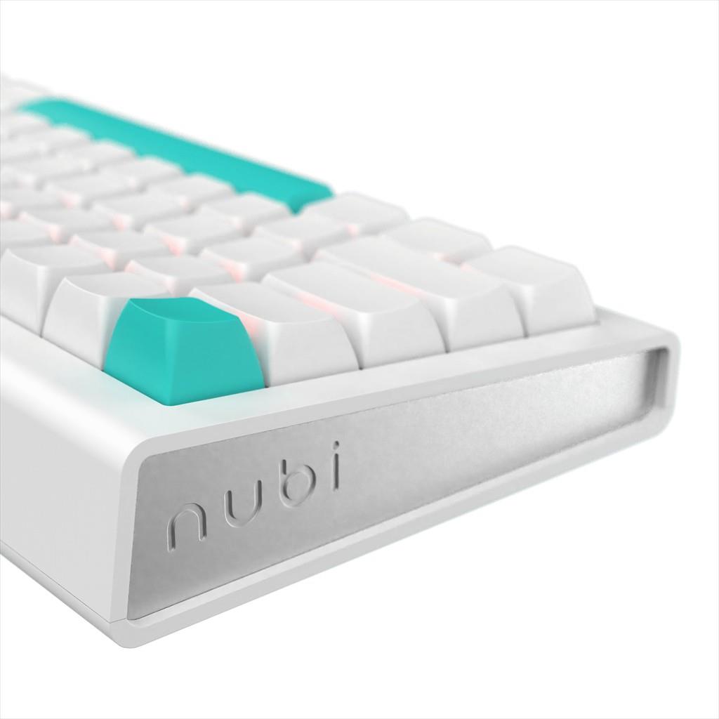 KEYBOARD MECHANICAL NUBI NK68 PRO, 65%, RGB, G3MS Aquamarine, 2.4Ghz/USB-C, White, NK68-PRO-WL-WH-ANSI - Image 4