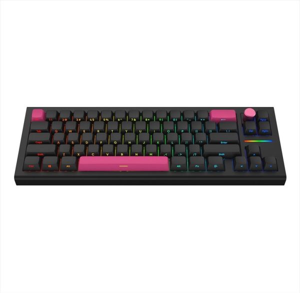 Keyboard mechanical nubi nk68 pro, 65%, rgb, g3ms aquamarine, 2.4ghz/usb-c, black, nk68-pro-wl-bl-ansi