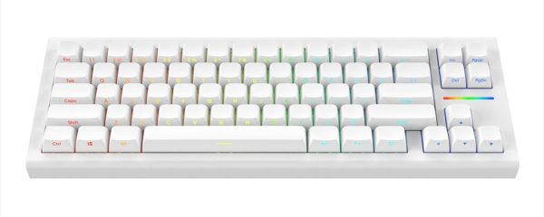 KEYBOARD MECHANICAL NUBI NK68HE, 65%, RGB, G3MS Magnetite Ice, USB-C, White, NK68-HE-WH-ANSI