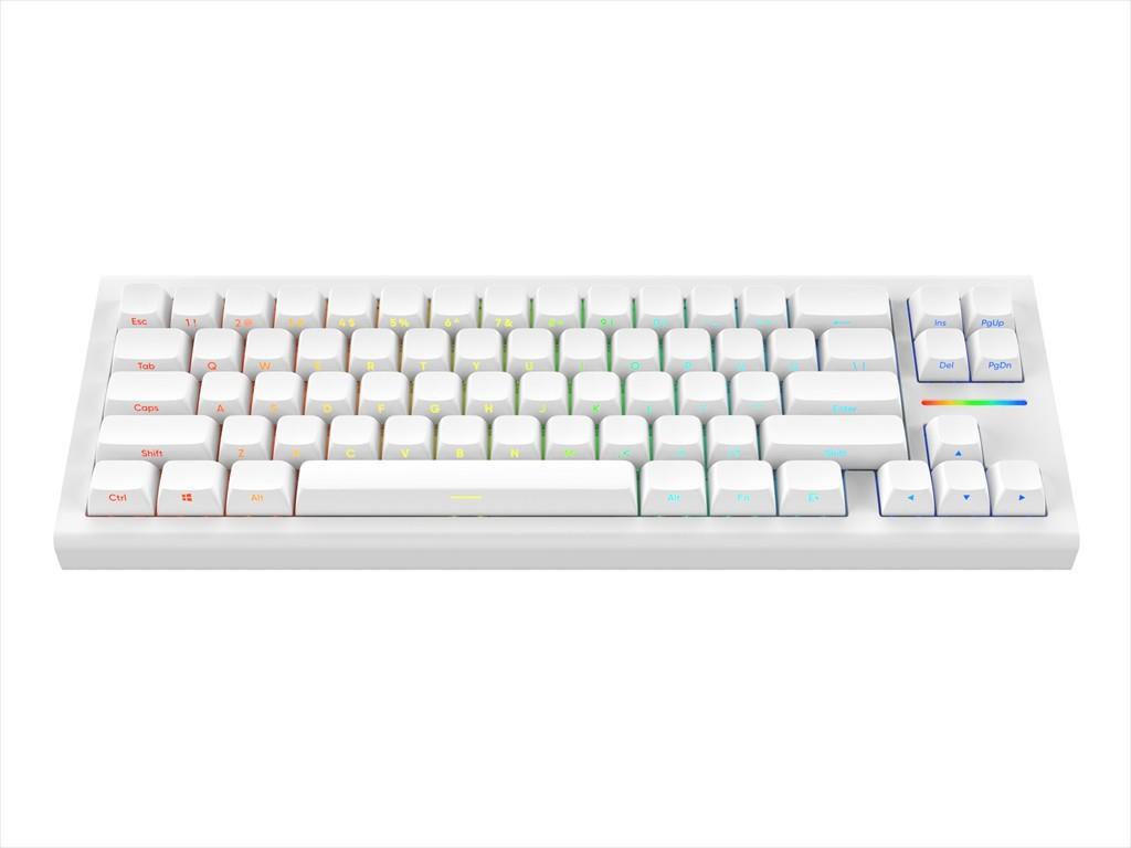 KEYBOARD MECHANICAL NUBI NK68HE, 65%, RGB, G3MS Magnetite Ice, USB-C, White, NK68-HE-WH-ANSI