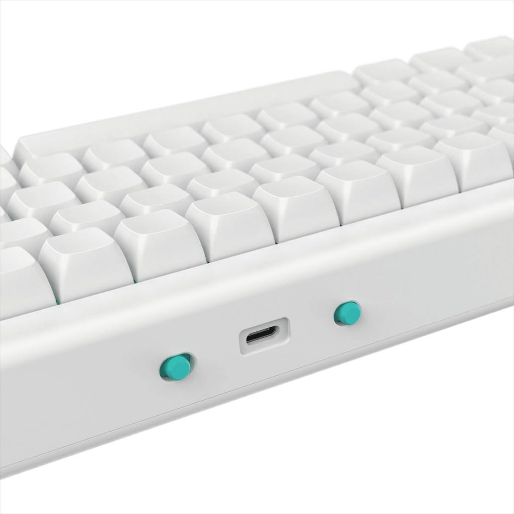 KEYBOARD MECHANICAL NUBI NK68HE, 65%, RGB, G3MS Magnetite Ice, USB-C, White, NK68-HE-WH-ANSI - Image 3