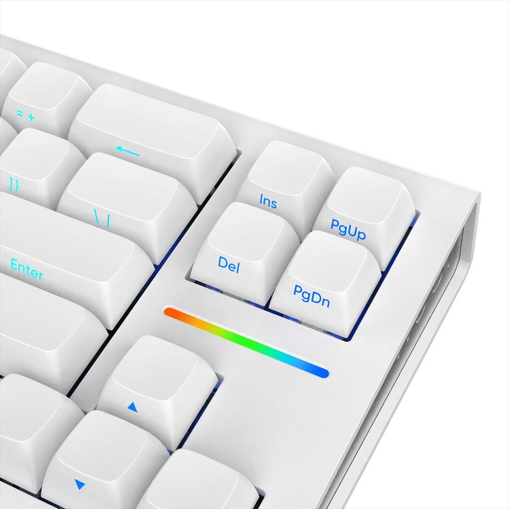 KEYBOARD MECHANICAL NUBI NK68HE, 65%, RGB, G3MS Magnetite Ice, USB-C, White, NK68-HE-WH-ANSI - Image 4