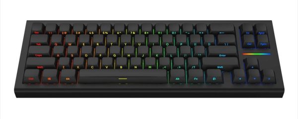 KEYBOARD MECHANICAL NUBI NK68HE, 65%, RGB, G3MS Magnetite Ice, USB-C, Black, NK68-HE-BL-ANSI
