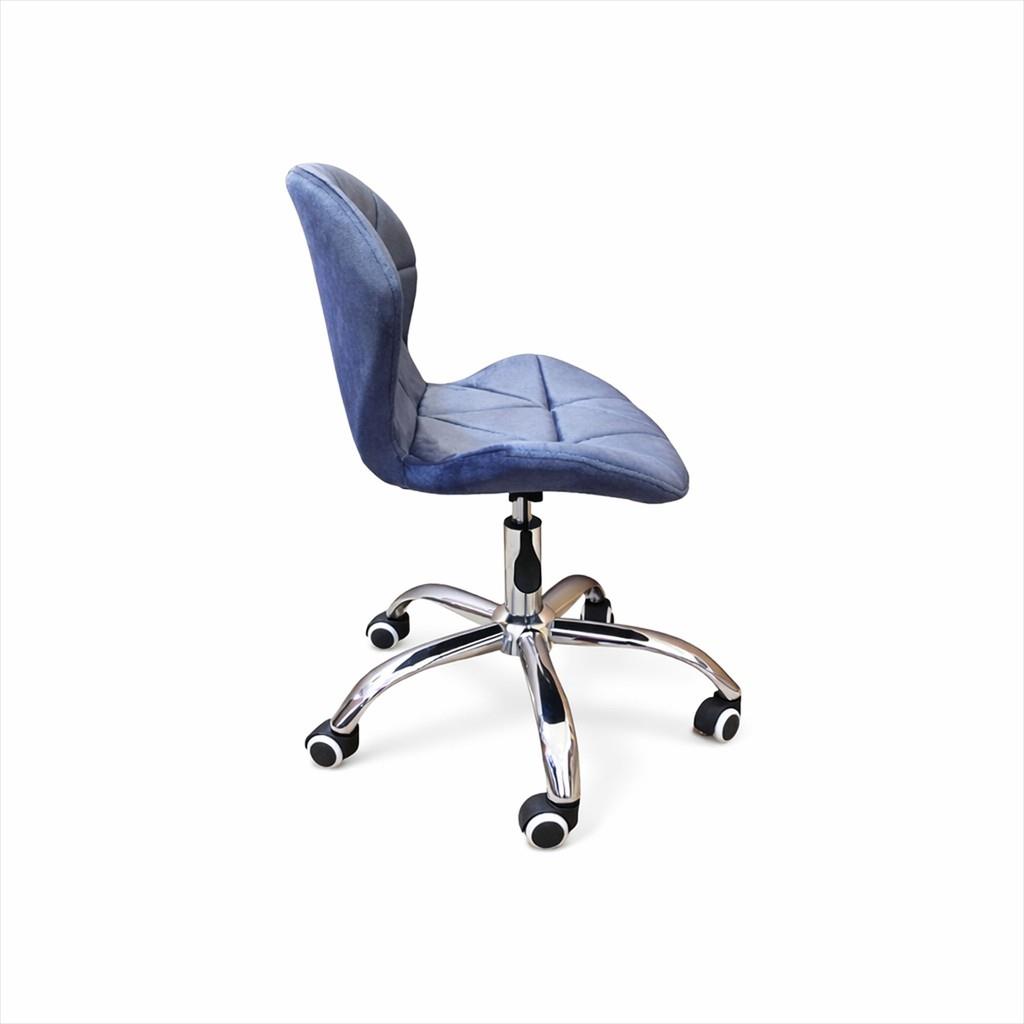 EXTRALINK CHAIR ARMCHAIR OFFICE, VELVET GRAY - Image 3