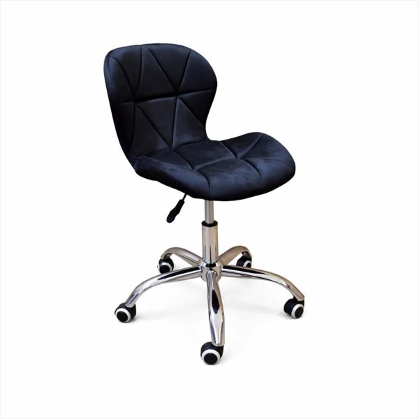 EXTRALINK CHAIR ARMCHAIR OFFICE, VELVET BLACK
