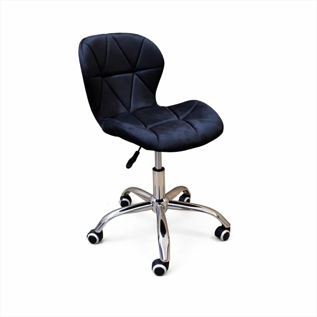 EXTRALINK CHAIR ARMCHAIR OFFICE, VELVET BLACK
