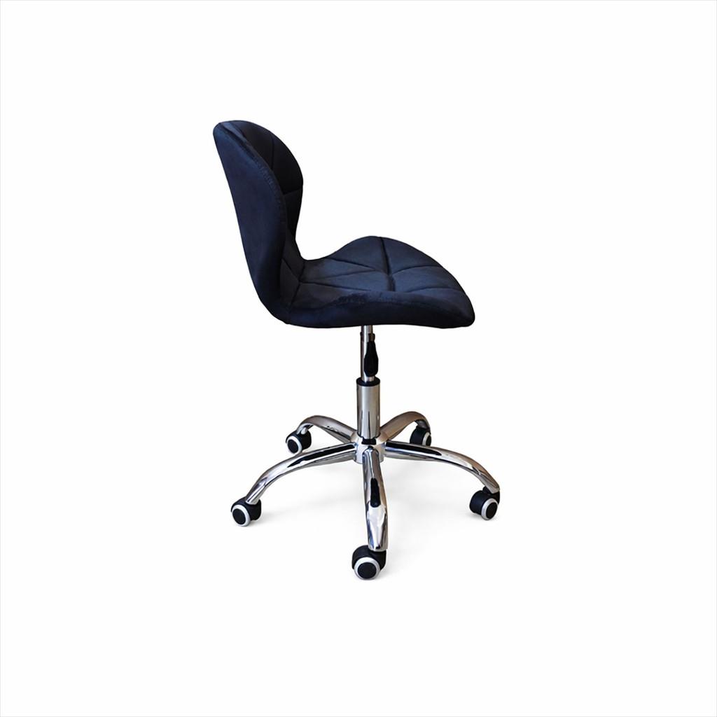 EXTRALINK CHAIR ARMCHAIR OFFICE, VELVET BLACK - Image 3