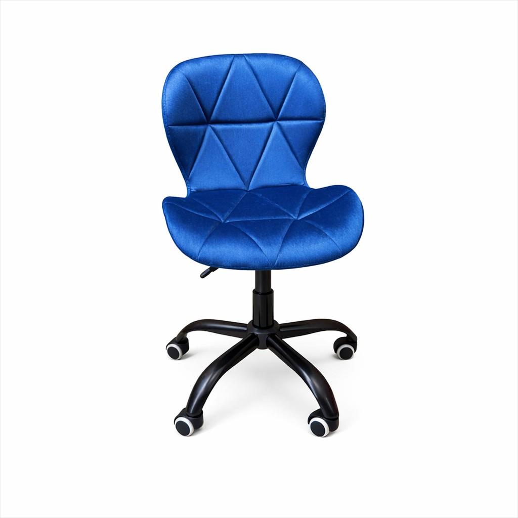 EXTRALINK CHAIR ARMCHAIR OFFICE, VELVET BLUE - Image 2