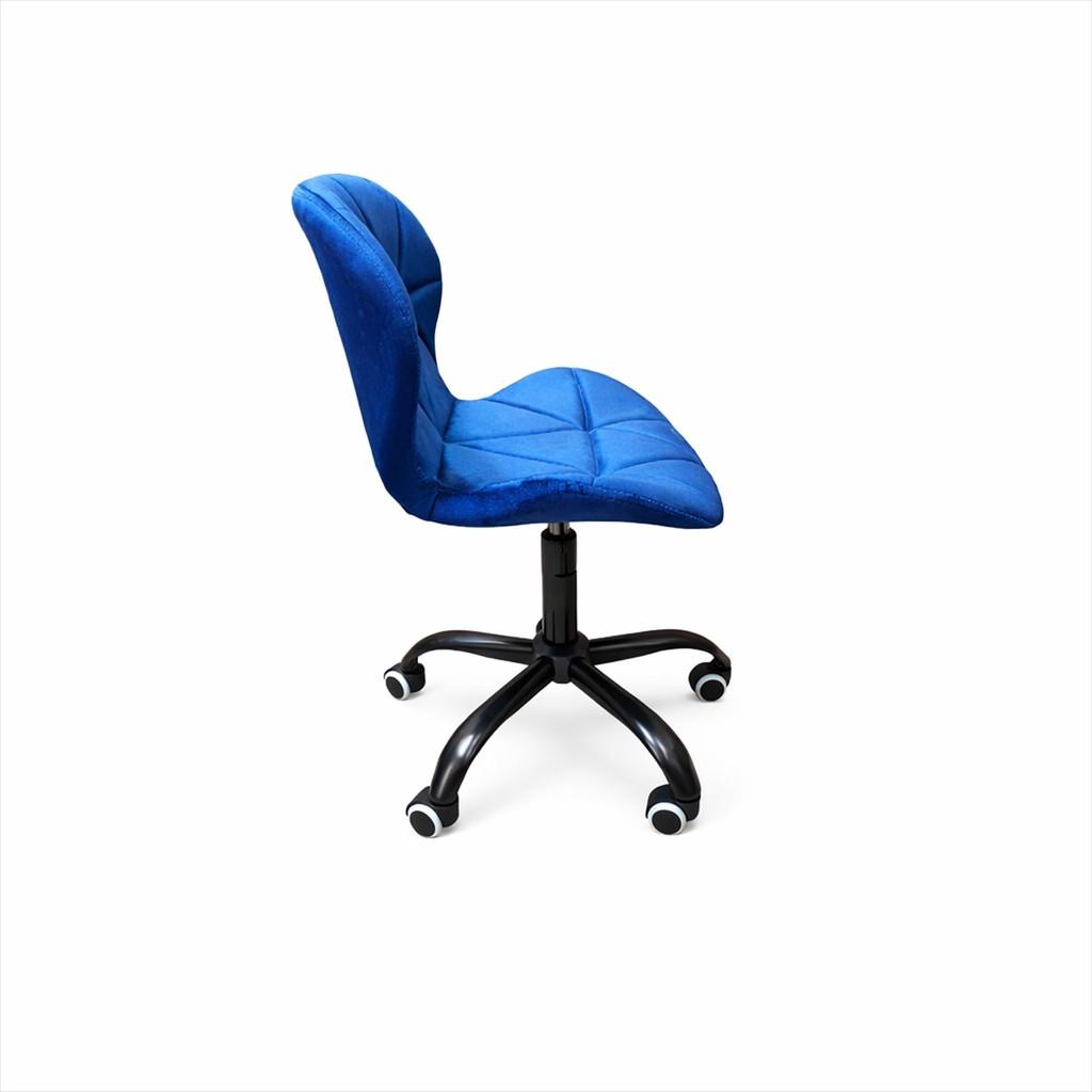 EXTRALINK CHAIR ARMCHAIR OFFICE, VELVET BLUE - Image 3