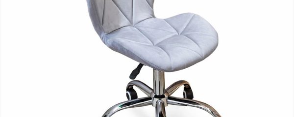 EXTRALINK CHAIR ARMCHAIR OFFICE, VELVET LIGHT GRAY