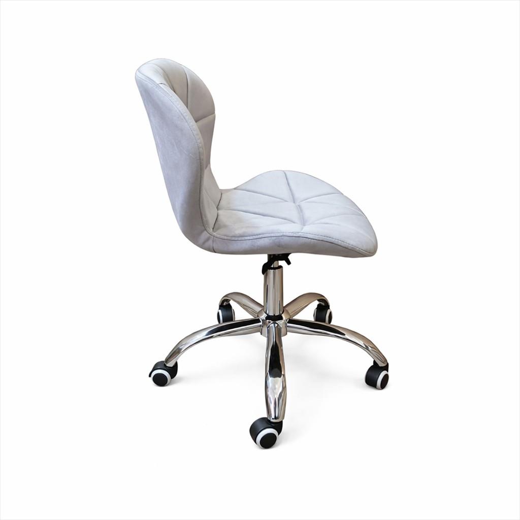 EXTRALINK CHAIR ARMCHAIR OFFICE, VELVET LIGHT GRAY - Image 3