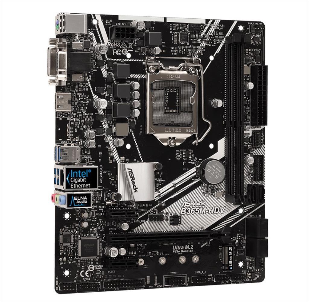 MB 1151 B365M-HDV ASROCK 2xDDR4 2666Mhz, VGA, DVI-D, HDMI, 1xPCIex16, 1xPCIex1, 1xM.2, 6xSATAIII, 6xUSB3.1, 2xUSB 2.0, 7.1 CH HD Audio 90-MXB9R0-A0UAYZ - Image 4
