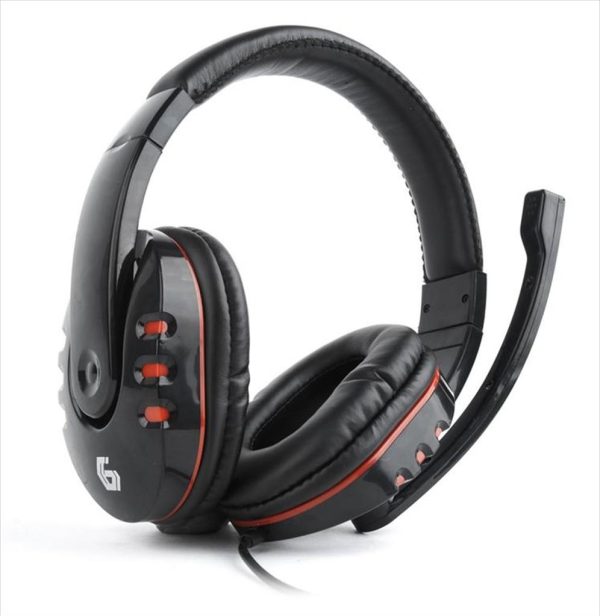 Headphones gembird ghs-402 gaming glossy black w/microphone