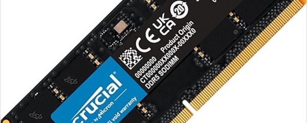 RAM SO DIMM DDR5 8GB 5600Mhz CL46 Crucial CT8G56C46S5