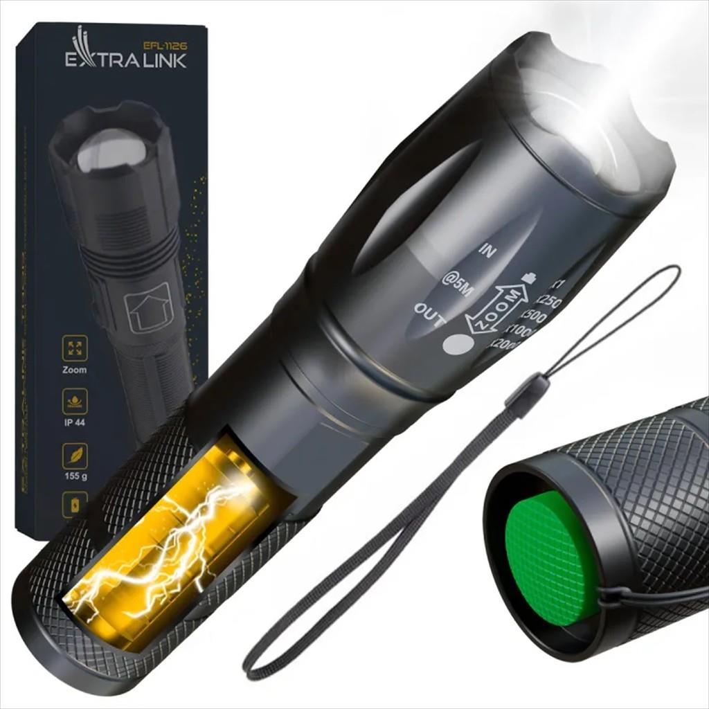 FLASHLIGHT EXTRALINK, EFL-1008 FREYA 10W LED 200LM BATTERY