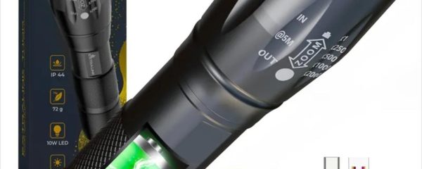 FLASHLIGHT EXTRALINK, EFL-1031 ODIN 10W LED 400LM RECHARGEABLE BATTERY