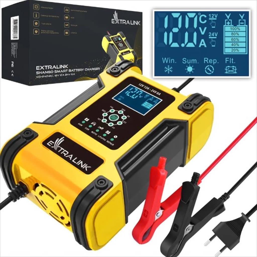 POWER CHARGER SMART EXTRALINK SHANGO, for 12V 12A and 24V 6A batteries - Image 3