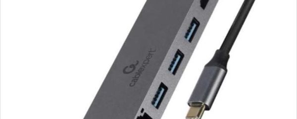 DOCKING STATION TYPE-C 5 in1, HDMI / 3x USB 3.1 / RJ45/ Type-C PD max 100W/  Card reader/CABLEXPERT/ Space gray/ A-CM-COMBO5-05