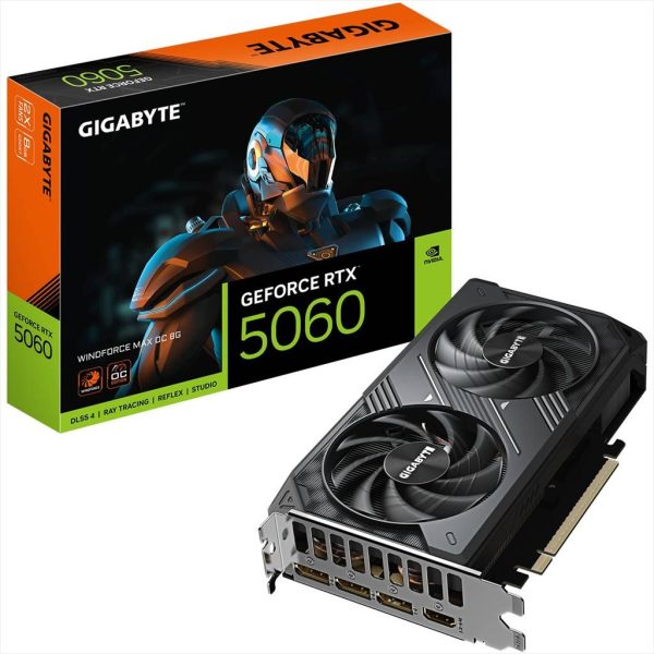 VGA GIGABYTE RTX 5060 WINDFORCE MAX OC 8GB GDDR7, 3xDP, 1xHDMI, GV-N5060WF2MAX OC-8GD