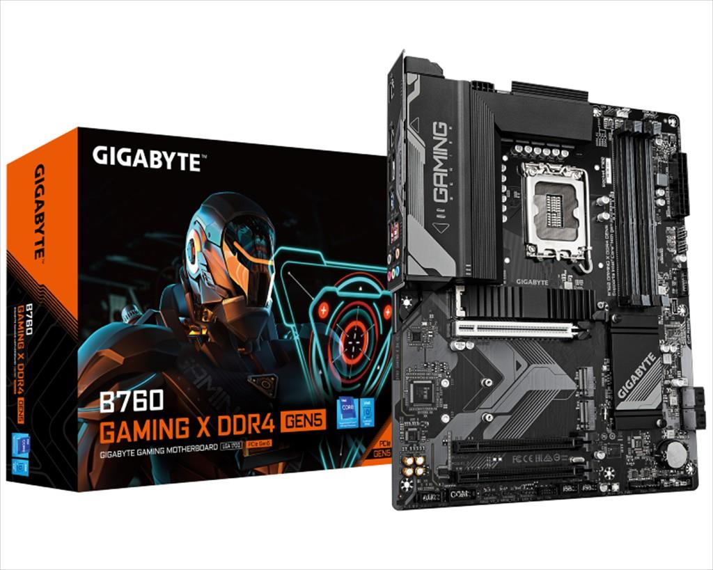 MB 1700 B760 GAMING X DDR4 GEN5 GIGABYTE, 4xDDR4 5333MHz(OC), 3xM.2, HDMI, DP, PCIex16 5.0, 2xPCIex16 3.0, 4xSATAIII, USB3.2Gen2