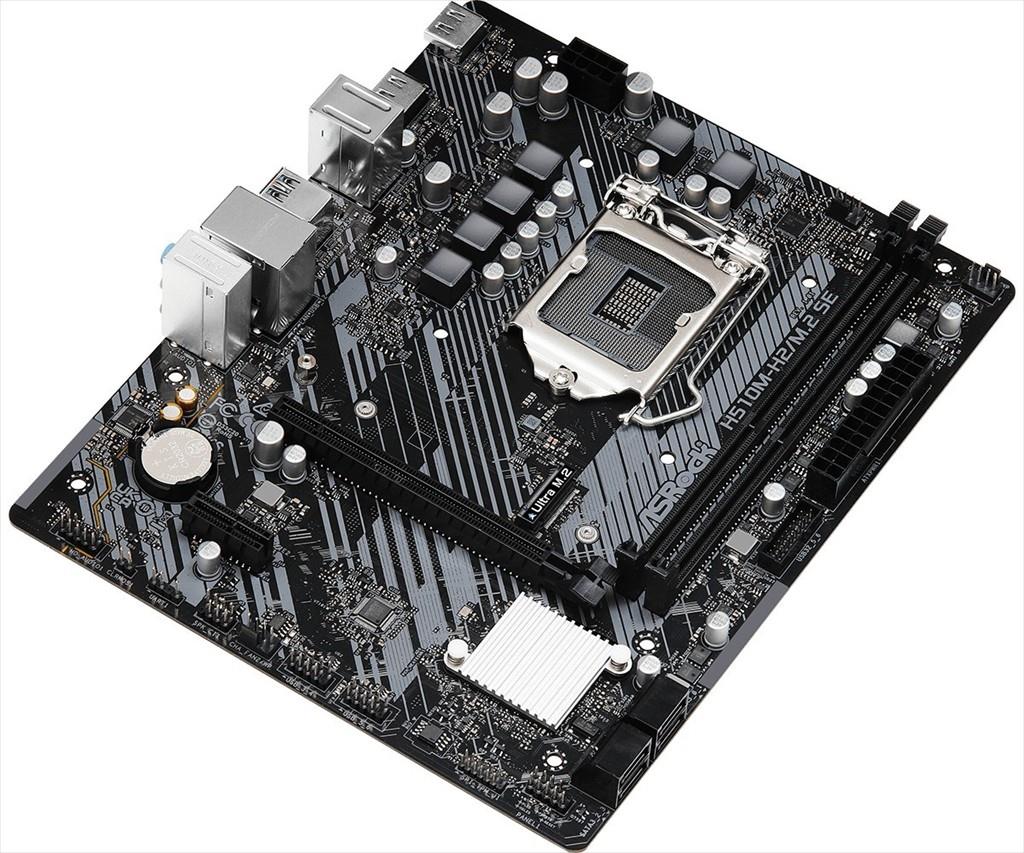 MB 1200 H510M H2/M.2 SE ASROCK, 2xDDR4 3200MHz, VGA,HDMI, PCIex16, PCIex1, 4xSATAIII, 1xM.2, 4xUSB 3.2 Gen1, 2xUSB 2.0, 7.1 Channels, H510M-H2/M.2 SE - Image 3