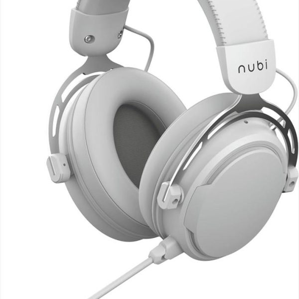 HEADPHONES WIRELESS Nubi NH1 Pro w/microphone, 2.4Ghz/BLUETOOTH/USB-C, White, NH1-PRO-WL-WH