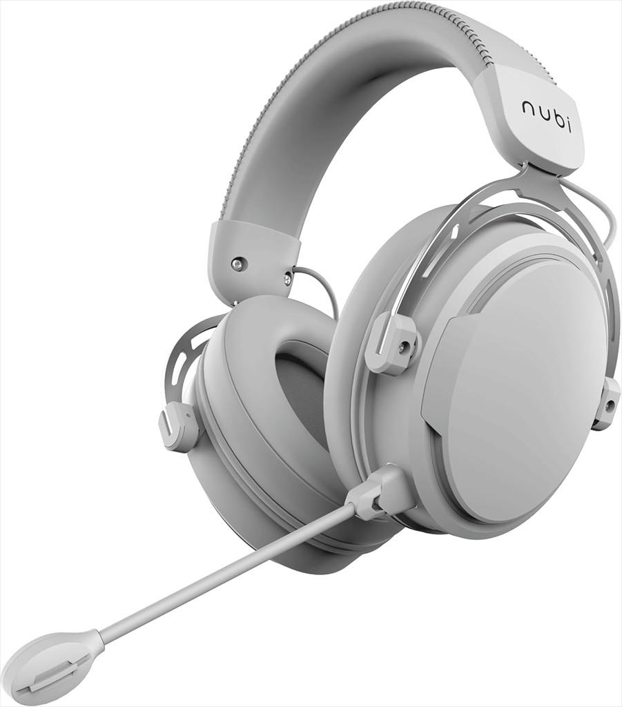 HEADPHONES WIRELESS Nubi NH1 Pro w/microphone, 2.4Ghz/BLUETOOTH/USB-C, White, NH1-PRO-WL-WH - Image 4