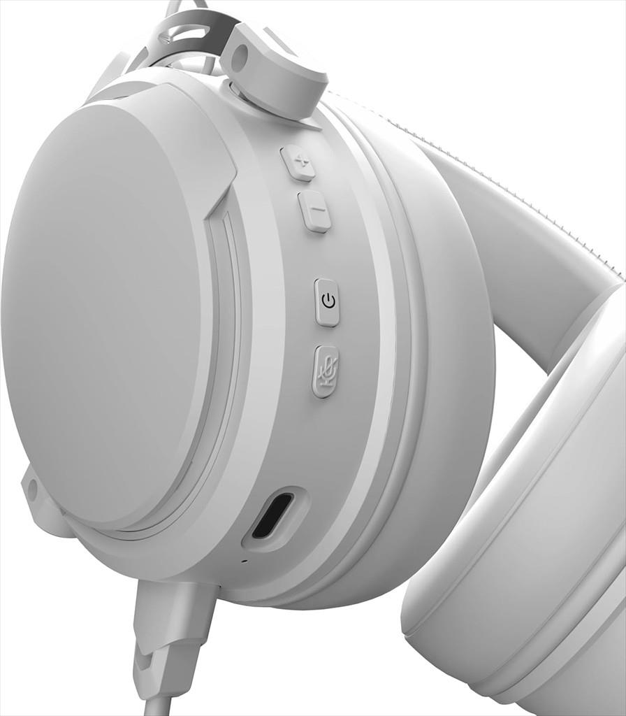 HEADPHONES WIRELESS Nubi NH1 Pro w/microphone, 2.4Ghz/BLUETOOTH/USB-C, White, NH1-PRO-WL-WH - Image 5