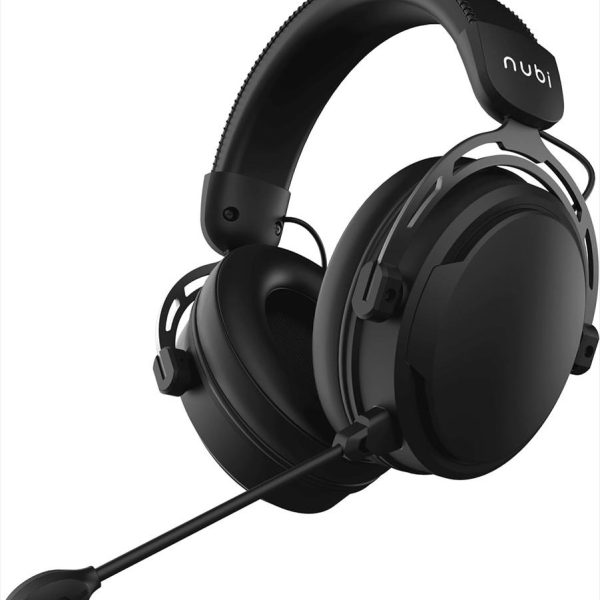 HEADPHONES WIRELESS Nubi NH1 Pro w/microphone, 2.4Ghz/BLUETOOTH/USB-C, Black, NH1-PRO-WL-BL