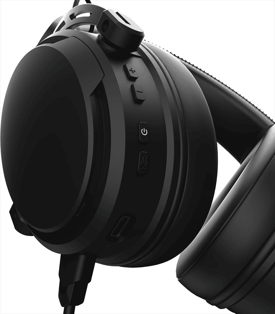 HEADPHONES WIRELESS Nubi NH1 Pro w/microphone, 2.4Ghz/BLUETOOTH/USB-C, Black, NH1-PRO-WL-BL - Image 2