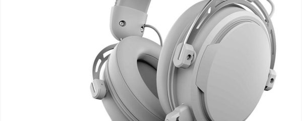 HEADPHONES NUBI NH1 w/microphone, USB-A, White, NH1-WH