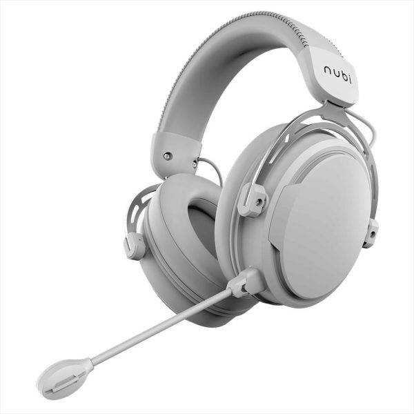 HEADPHONES NUBI NH1 w/microphone, USB-A, White, NH1-WH